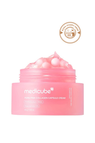 کرم کپسولی PDRN و کلاژن صورتی مدی کیوب 55 گرم