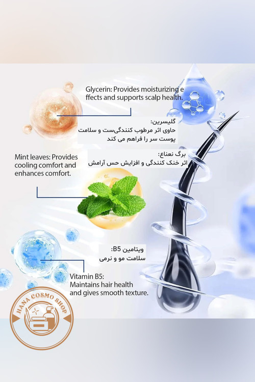 مواد مغذی موجود در سرم رشد مجدد و احیا ریشه مو سی پوری